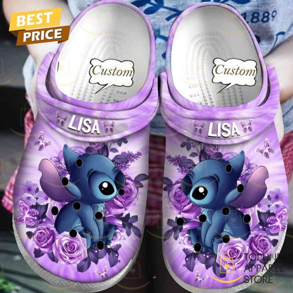 Personalized Lilo And Stitch Rose Crocs