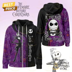 Do I Look Like A Freakin People Person Jack Skellington Zip Hoodie