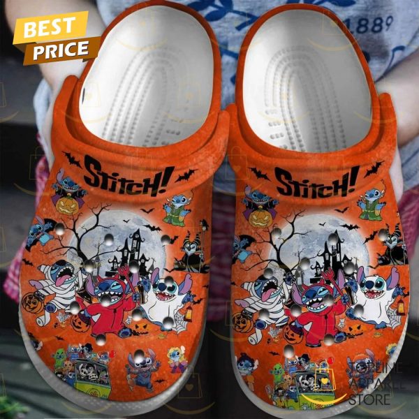 Orange Stitch Design Crocs