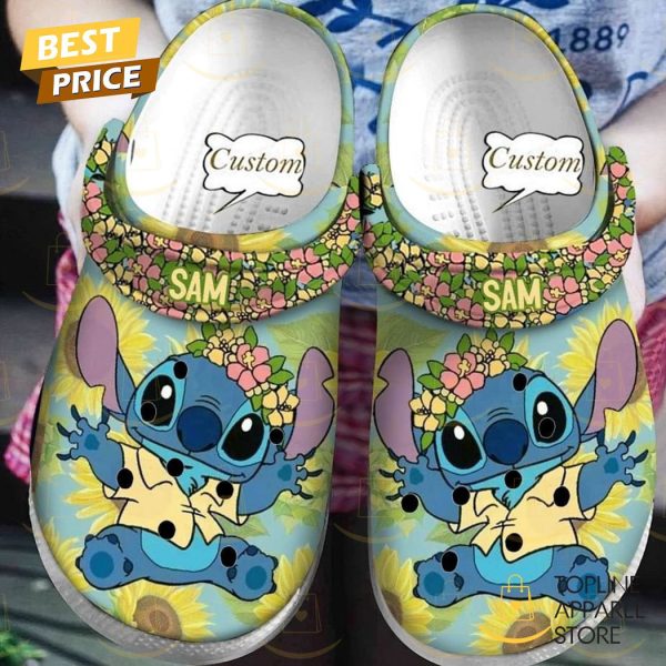 Personalized Sunflowers Stitch Crocs