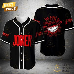 Joker Harley Quinn Hahaha Why So Serious Baseball Jersey – Black