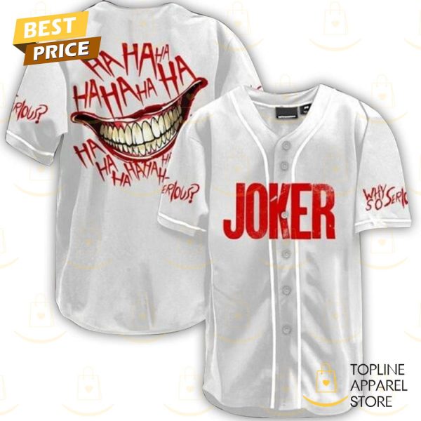 Joker Harley Quinn Hahaha Why So Serious Baseball Jersey