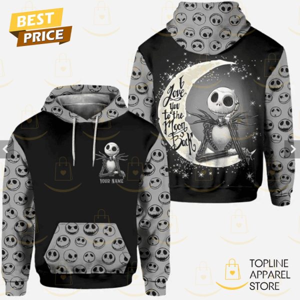 Personalized To The Moon Jack Skellington Hoodie