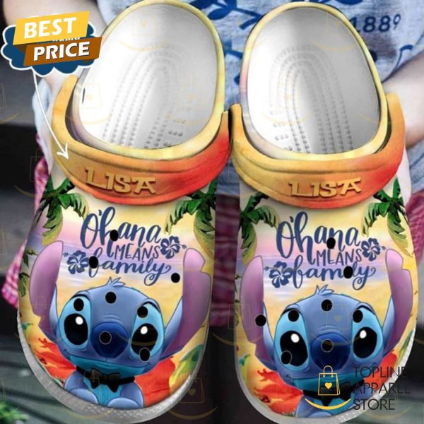 Personalized Ohana Means Family Stitch Crocs