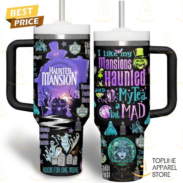 Haunted Mansion Room For One More Tumbler With Handle And Straw