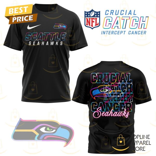 Seattle Seahawks Crucial Catch Intercept Cancer 3D T-Shirt