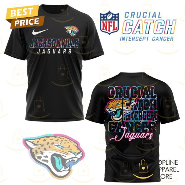 Jacksonville Jaguars Crucial Catch Intercept Cancer 3D T-Shirt