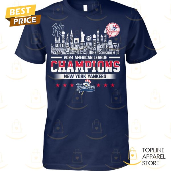 2024 American League Champions New York Yankees Logo Unisex T-Shirt