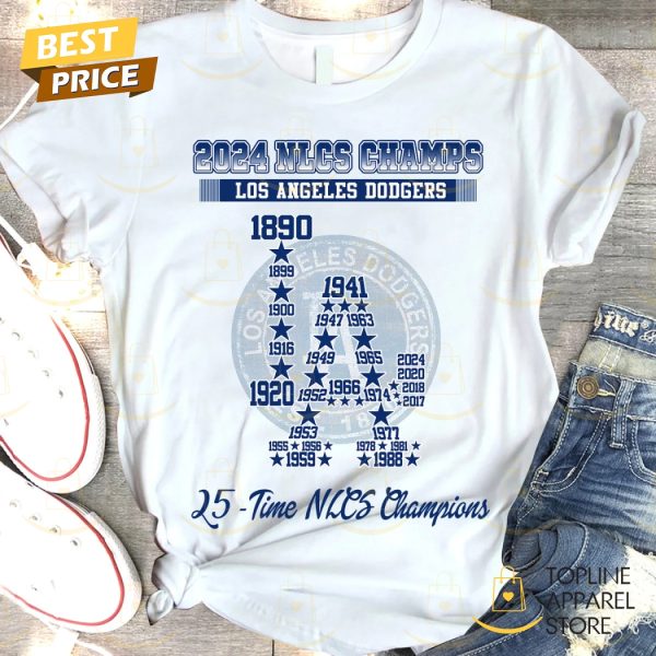 2024 NLCS Los Angeles Dodgers – 25 Time NLCS Champions Unisex T-Shirt