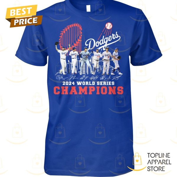 2024 World Series Champions Los Angeles Dodgers Signature Unisex T-Shirt