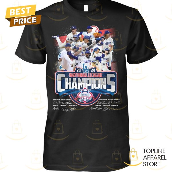 2024 National League Champions Los Angeles Dodgers Signature Unisex T-Shirt