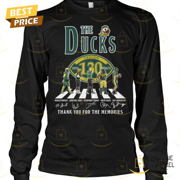 The Oregon Ducks 130 Years Signature Thank You For The Memories Unisex T-Shirt