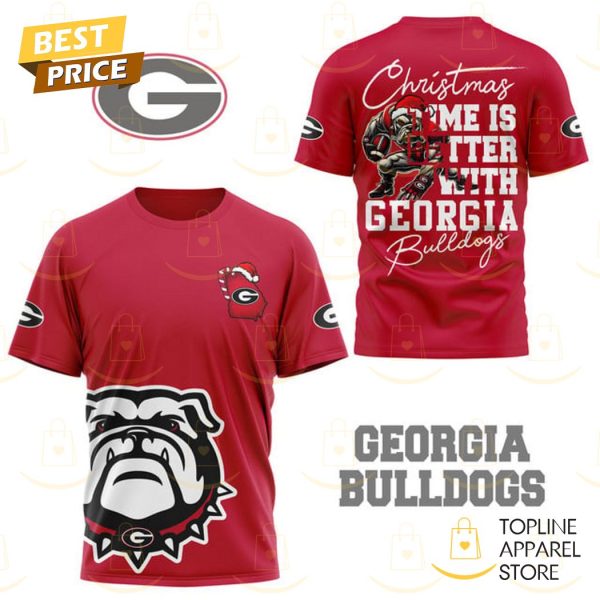 Christmas Time Is Better With Georgia Bulldogs 3D T-Shirt