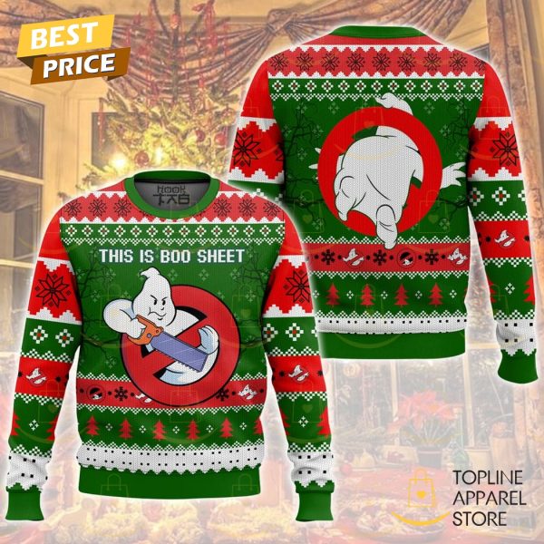 Ghostbusters -This Is Boo Sheet Christmas Sweater