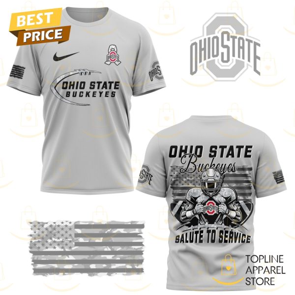 Ohio State Buckeyes – Salute To Service 3D T-Shirt