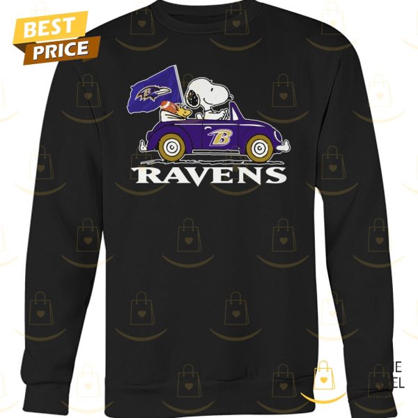 2024 Snoopy x Baltimore Ravens Unisex T-Shirt