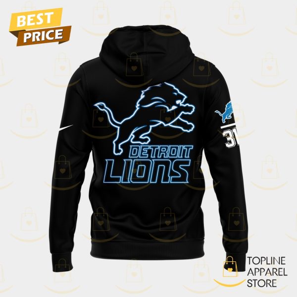 Detroit Lions 313 Design Logo Hoodie – Black