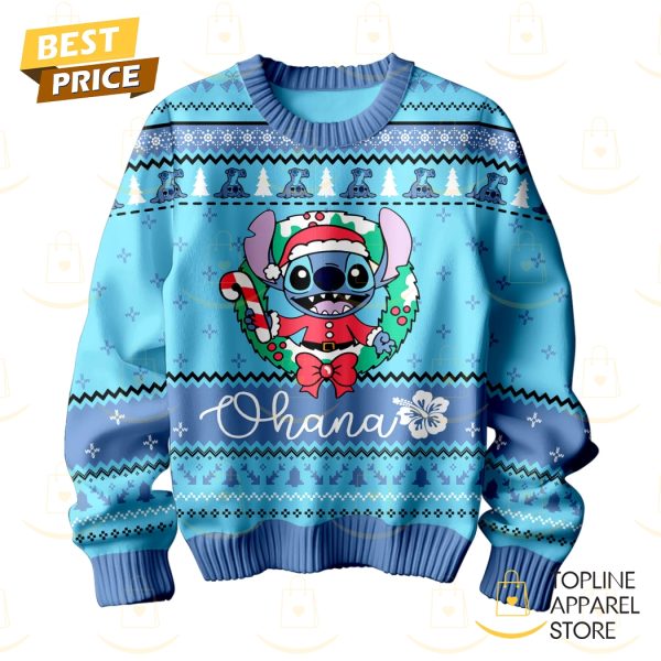 Stitch Ohana Merry Christmas Sweater