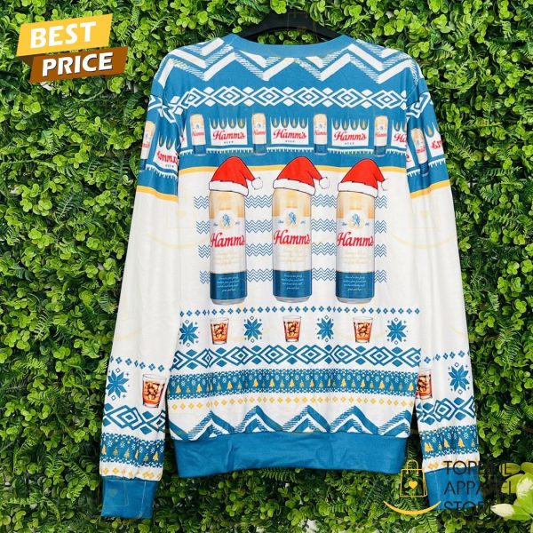 Hamm Beer Cans Holiday Christmas Sweater