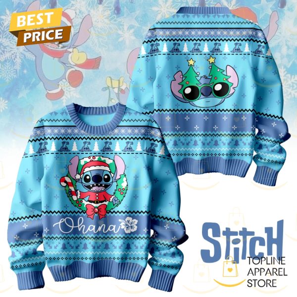 Stitch Ohana Merry Christmas Sweater