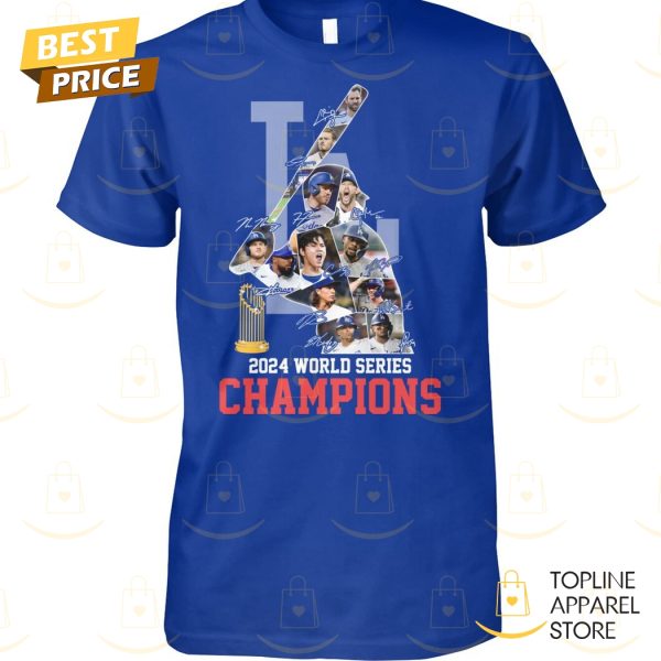 Los Angeles Dodgers 2024 World Series Champions Signature Unisex T-Shirt