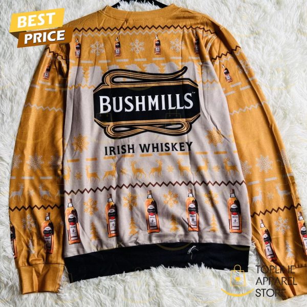 Bushmills Irish Whiskey Snowflakes Xmas Ugly Sweater