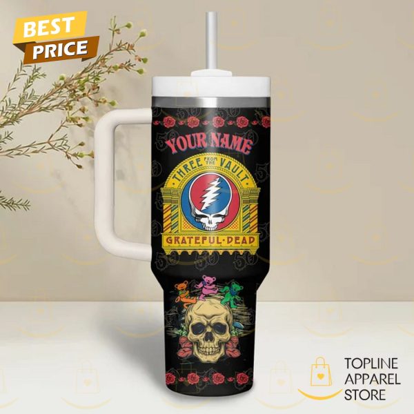 Personalized Grateful Dead Three From The Vault Tumbler With Handle And Straw