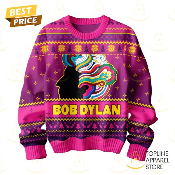 Bob Dylan Design Pink Sweater