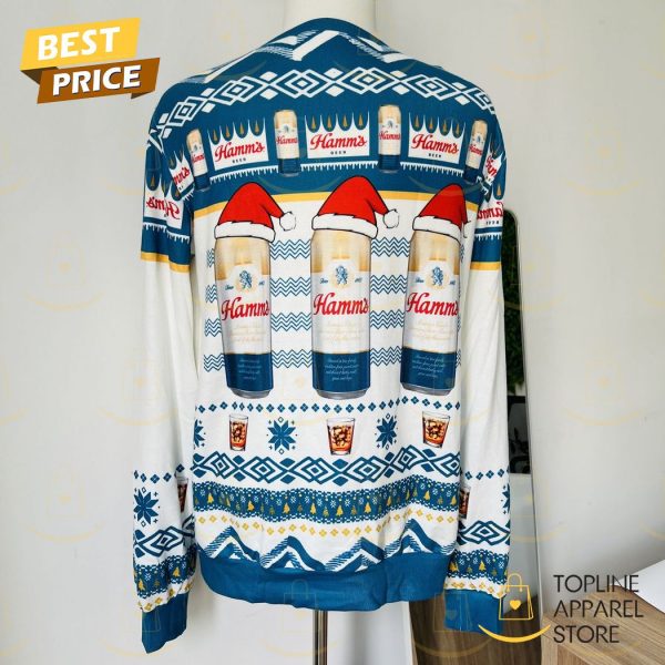 Hamm Beer Cans Holiday Christmas Sweater