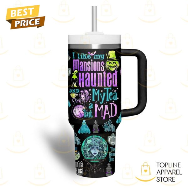 Haunted Mansion Room For One More Tumbler With Handle And Straw