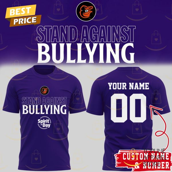 Personalized Stand Against Bullying – Spirit Day Baltimore Orioles 3D T-Shirt