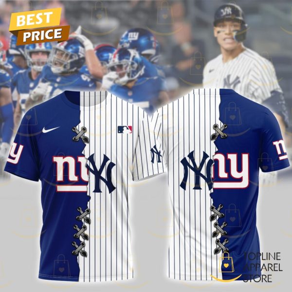 New York Giants x New York Yankees Design 3D T-Shirt