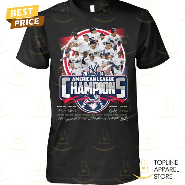 2024 American League Champions New York Yankees Signature Unisex T-Shirt