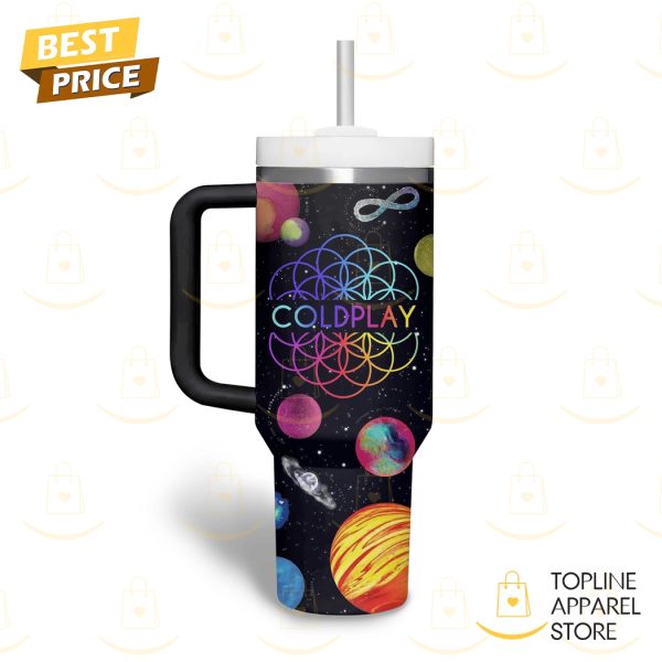 Coldplay Everyone Is An Alien Somewhere Tumbler With Handle And Straw