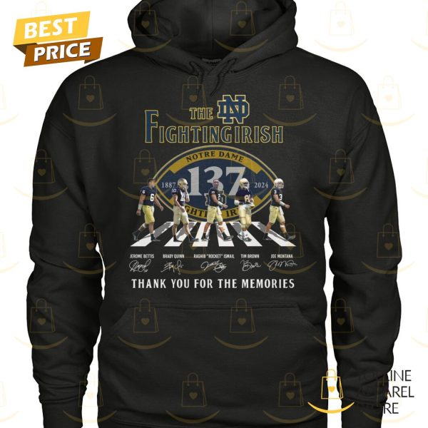 The Notre Dame Fighting Irish 1887-2024 Signature Thank You For The Memories Unisex T-Shirt