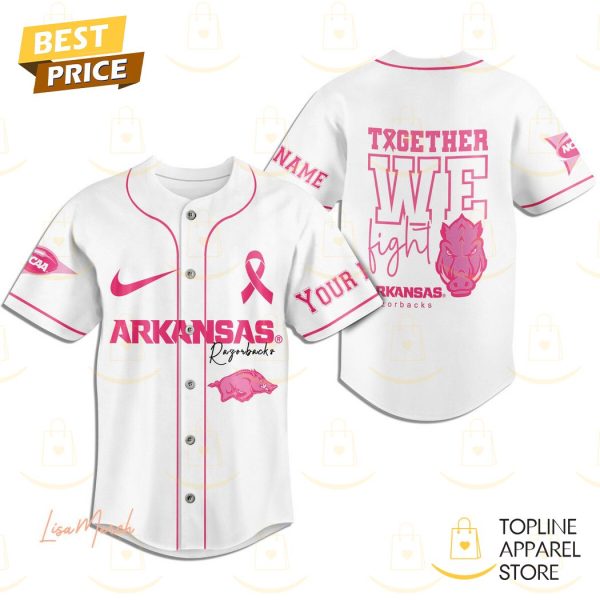 Personalized Arkansas Razorbacks Together We Fight Baseball Jersey