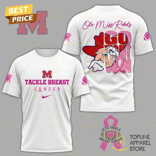 Ole Miss Rebels – Tackle Breast Cancer Go Fight Win 3D T-Shirt