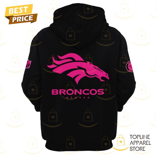 Denver Broncos 2024 Crucial Catch Waffle Hoodie – Pink