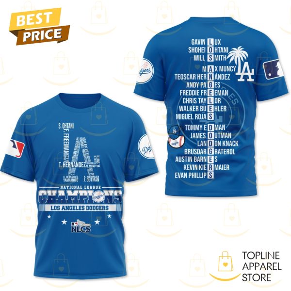 National League Champions 2024 Los Angeles Dodgers 3D T-Shirt