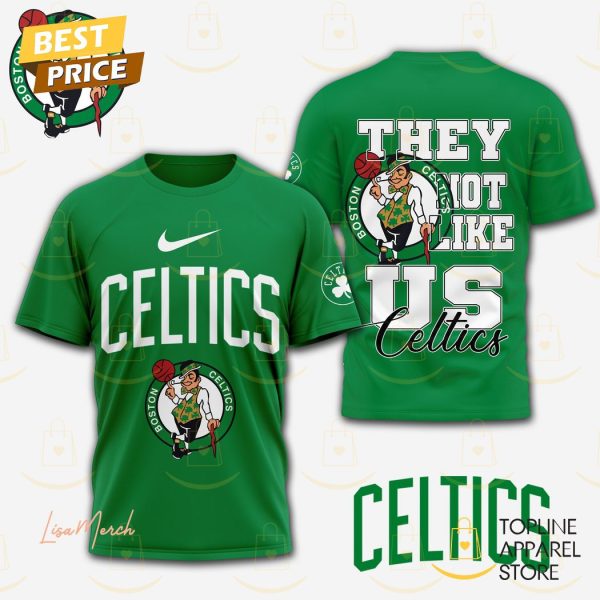 Boston Celtics – They Not Like Us 3D T-Shirt – Green