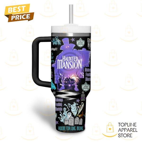 Haunted Mansion Room For One More Tumbler With Handle And Straw