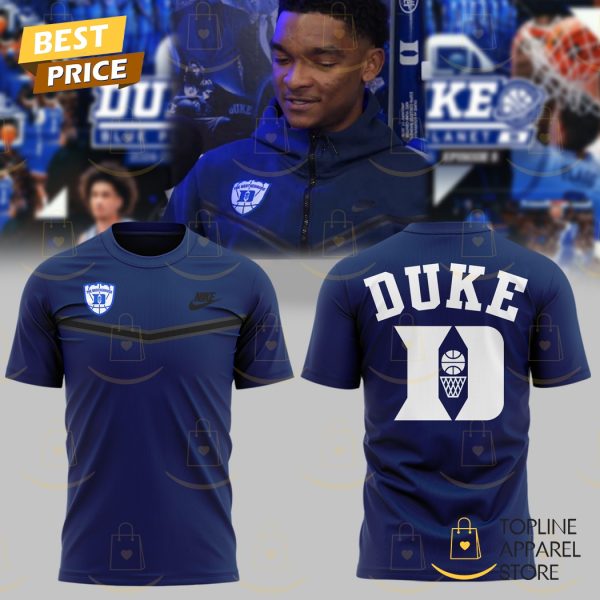 2024 Duke Blue Devils Logo 3D T-Shirt – Blue