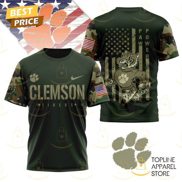 Clemson Tigers Paw Power 3D T-Shirt