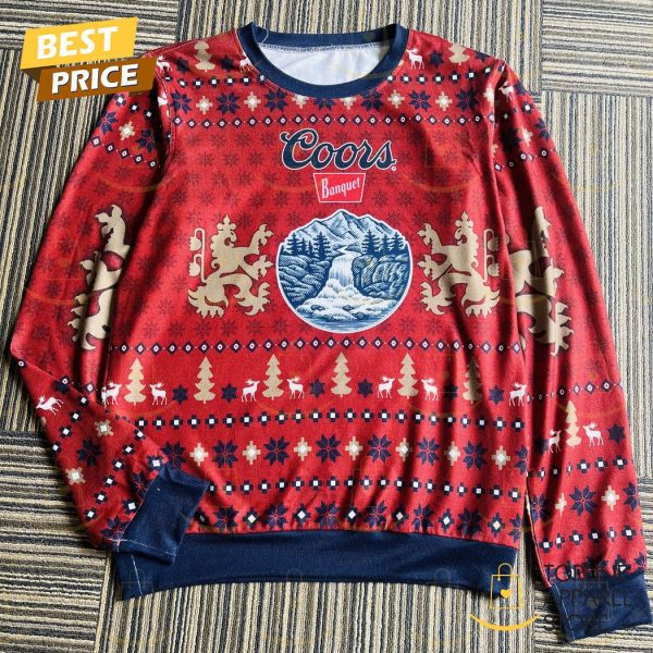 Coors Banquet Reindeer Xmas Christmas Sweater