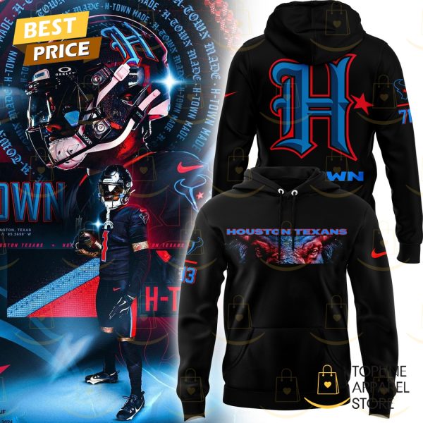 2024 Houston Texans HTown Logo Black Hoodie