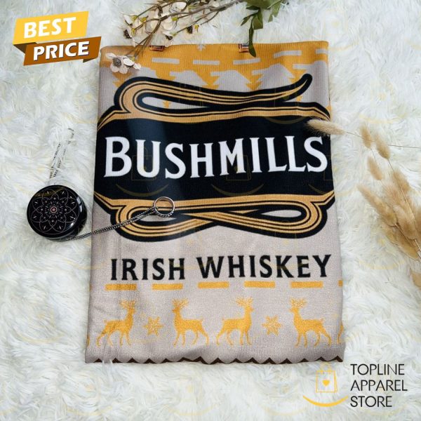 Bushmills Irish Whiskey Snowflakes Xmas Ugly Sweater