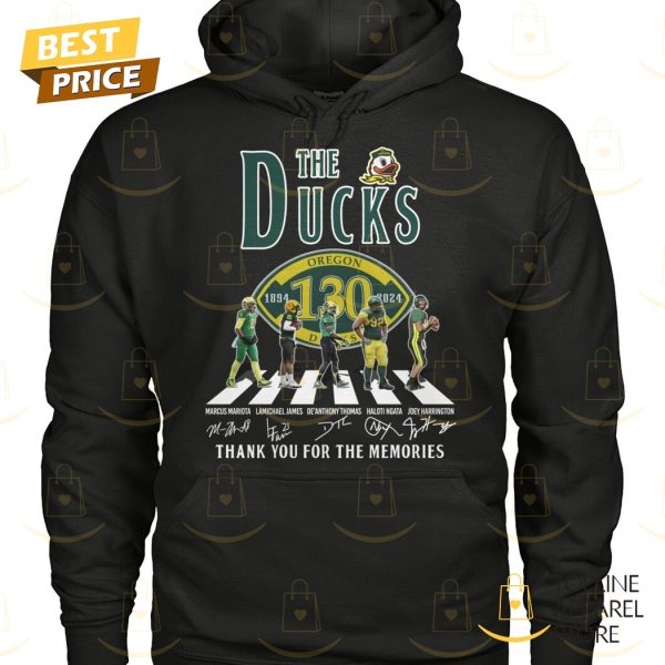 The Oregon Ducks 130 Years Signature Thank You For The Memories Unisex T-Shirt