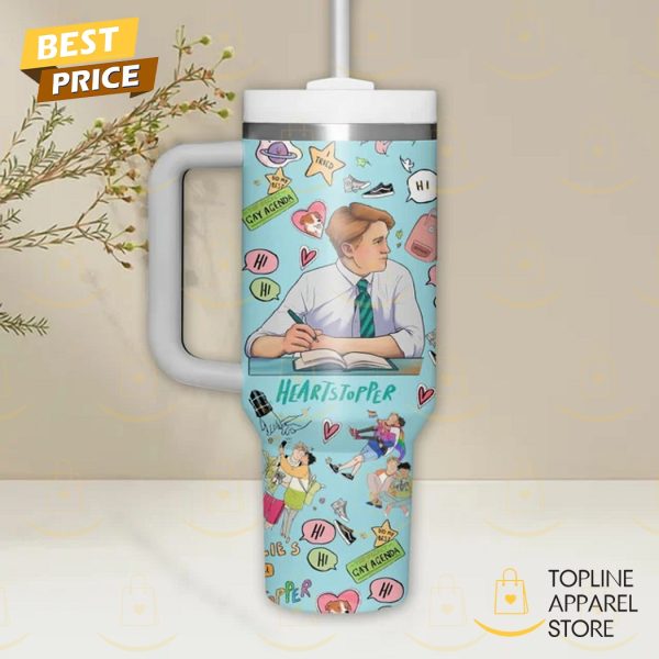 Heartstopper Hi Hi Tumbler With Handle And Straw