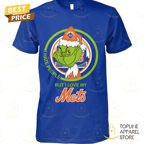 Grinch I Hate People But I Love My New York Mets Unisex T-Shirt