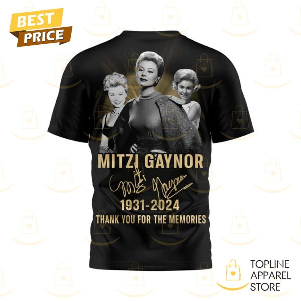 Mitzi Gaynor 1931-2024 Signature Thank You For The Memories 3D T-Shirt